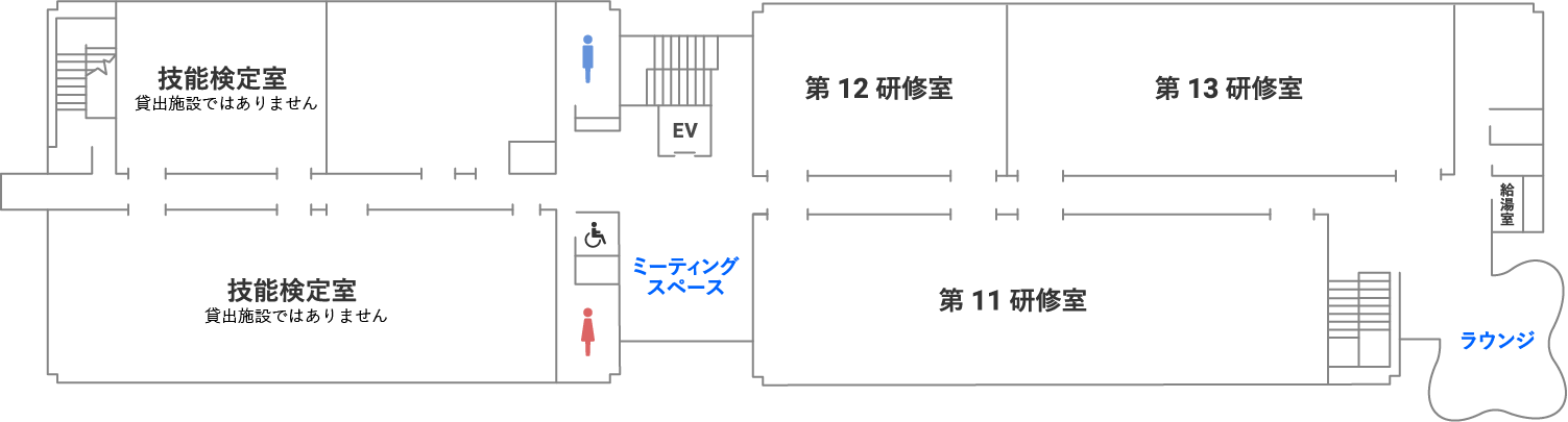 本館 4階の全体図